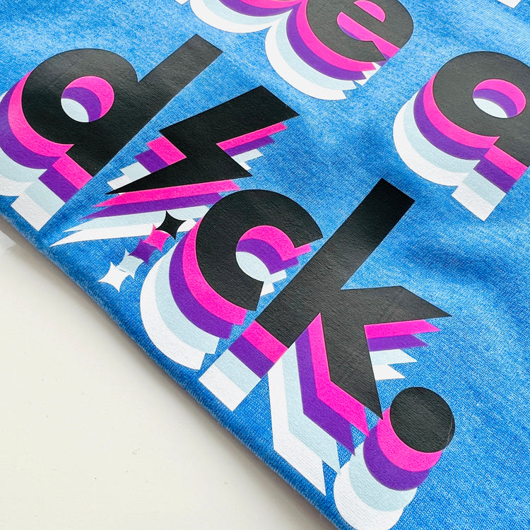 Don't Be A D*ck Heather Royale (Blue) Graphic T-Shirt