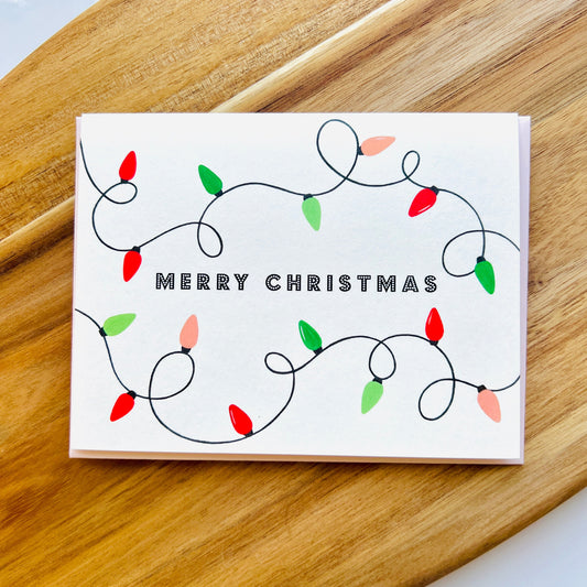 String Lights Christmas Greeting Card