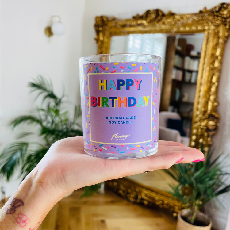 Birthday Cake Happy Birthday Sprinkle Candle