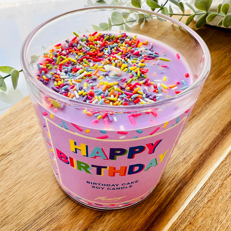 Birthday Cake Happy Birthday Sprinkle Candle