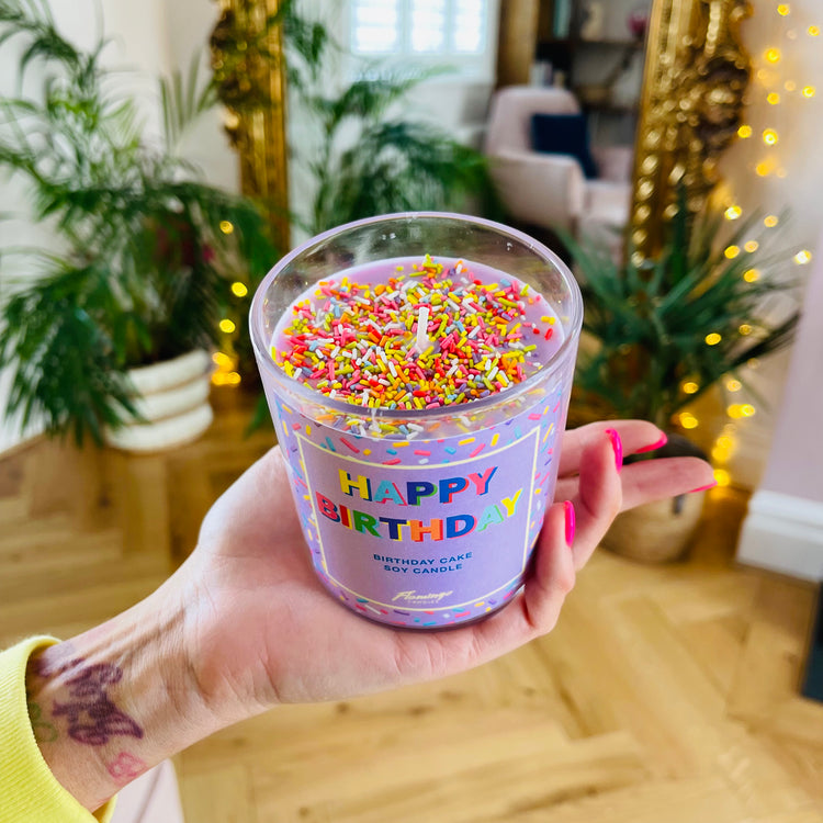 Birthday Cake Happy Birthday Sprinkle Candle