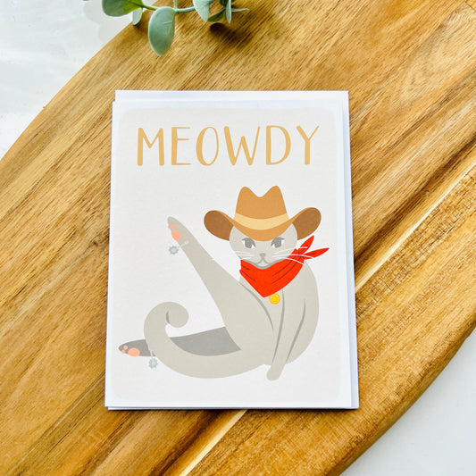 Meowdy Cat | Greetings Card