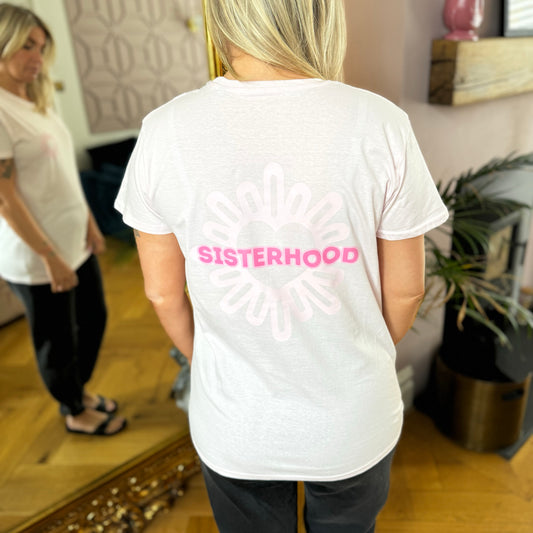 Light Pink 2024 "Sisterhood" Unisex Adults Graphic T-Shirt