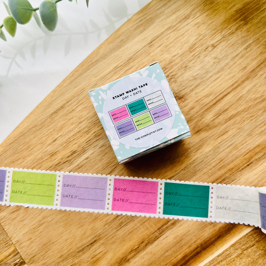 Day + Date Stamp Washi Tape