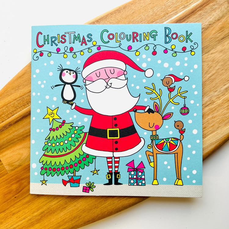 Christmas Santa Scene Colouring Book