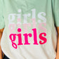 Dip Dye Jade Green “Girls Girls Girls” Unisex Adults T-Shirt