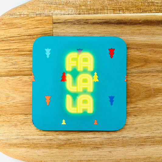 Patchwork Fa La La Christmas Coaster