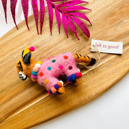 Handmade Felt Fiesta Tiger Hanging Party Decoration