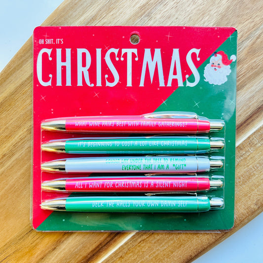 Oh Shit, It’s Christmas Pen Set
