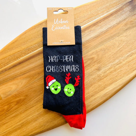 Hap-Pea Christmas Socks