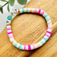 "Twat" Summer Heishi Colour Pop Bracelet