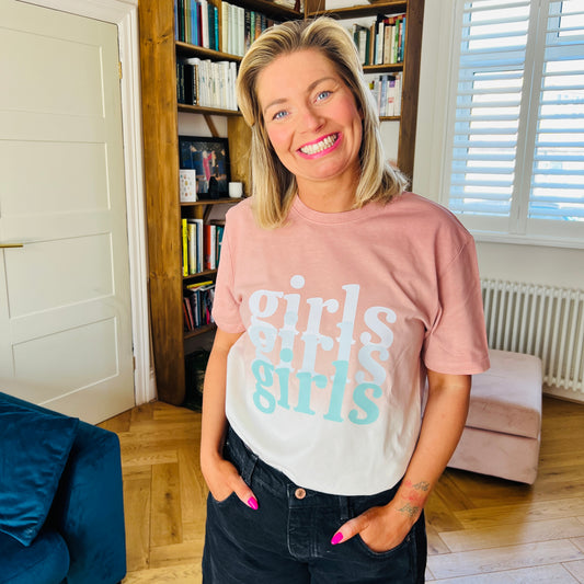 Petal Rose Dip Dye “Girls Girls Girls” Unisex Adults T-Shirt
