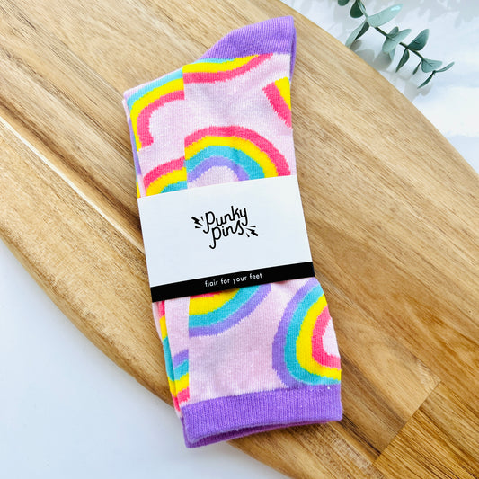 Punky Pins Rainbow Socks