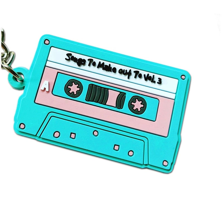 Pastel Songs To Make Out To Mixtape Cassette Retro Plastic Keychain