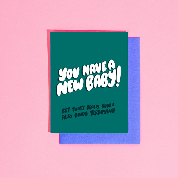 New Baby Cool and Terrifying A2 Greeting Card