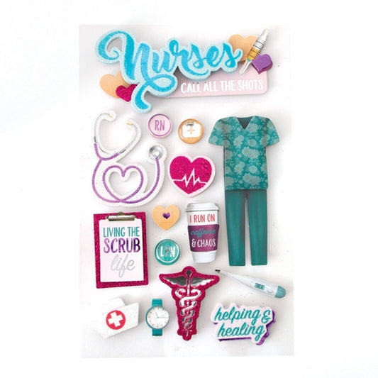 Nurses Dimensional Sticker Pack