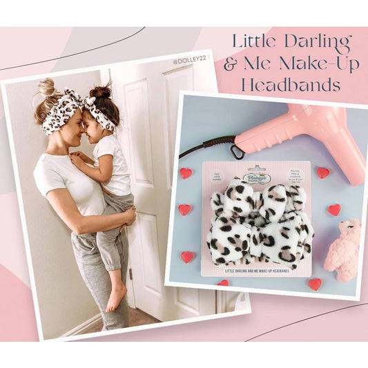 Leopard Print Little Darling and Me Make-up / Spa Headbands