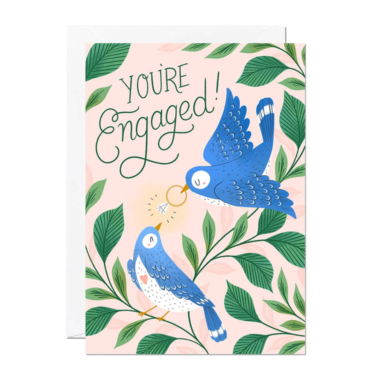 Engaged Birds | Engagement Card | Greeting Card | Wedding