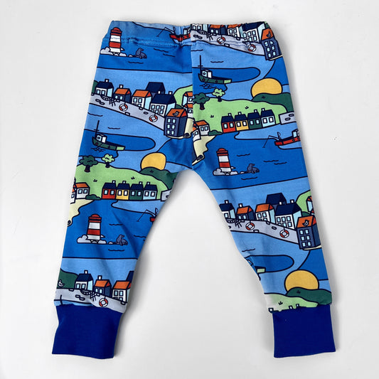 Patchwork Blue Beachy Leggings by Wifflepigs Clothing