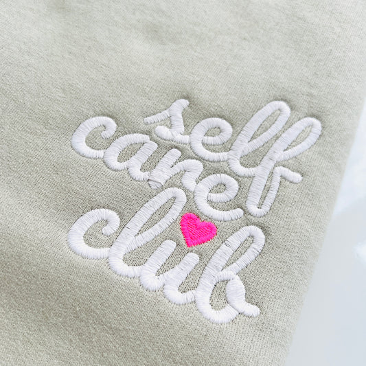 Self Care Club Unisex Embroidered Sweatshirt