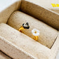 Nach Bee and White Flower Face-To-Face Ring