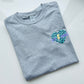 Unisex Adults "Strong" Heart Print Grey T-Shirt