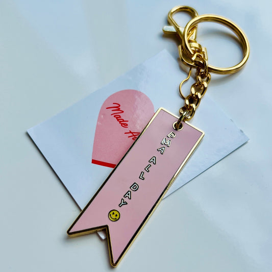 PMA All Day Gold and Pink Keychain