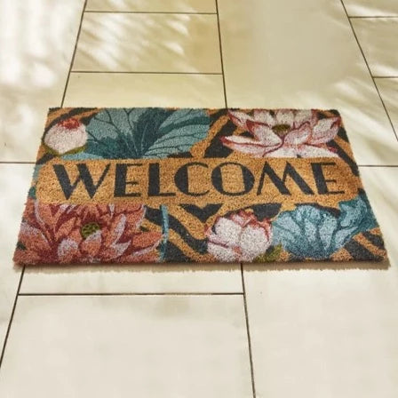 Welcome Floral Door Mat