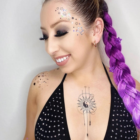 Holographic Temporary Tattoo Pack - Celestial Dream