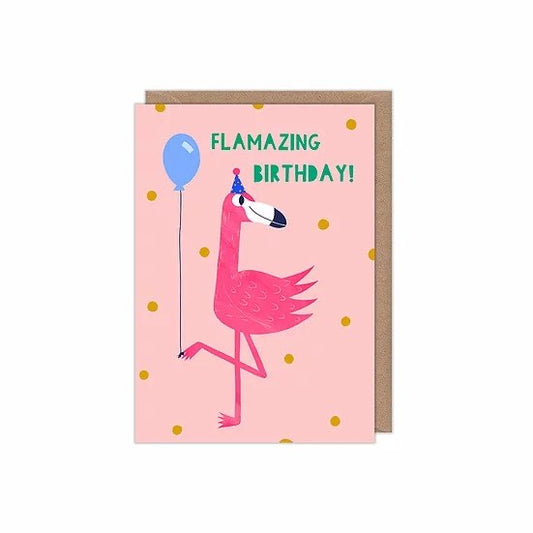 Flamazing Birthday Fun Illustrated Greetings Card