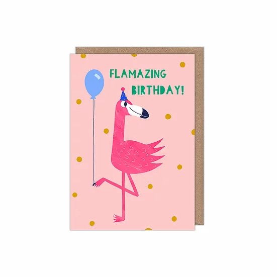 Flamazing Birthday Fun Illustrated Greetings Card
