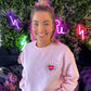 Pink Girl Power Unisex Embroidered Sweatshirt