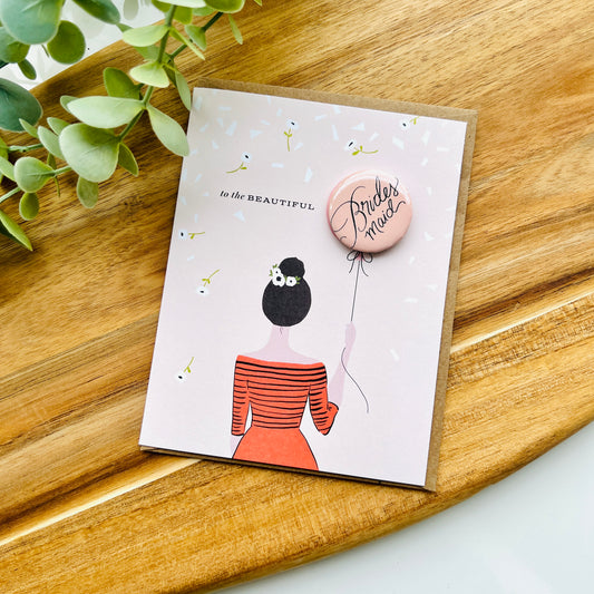 Brunette Bridesmaid Card | Greeting Card