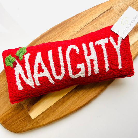 Naughty Christmas Hook Pillow