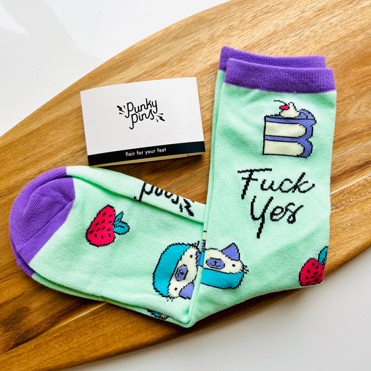 Fuck Yes Cake Sassy Socks