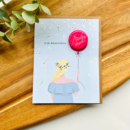 Blonde Bridesmaid Card | Greeting Card