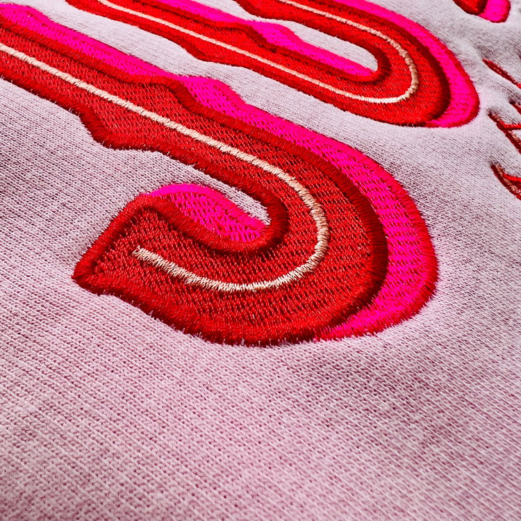 Pocket Joy AF Embroidered Unisex Adult Sweatshirt - Baby Pink