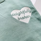 Dusty Green "Delightfully Broken" Embroidery Unisex Sustainable Sweatshirt