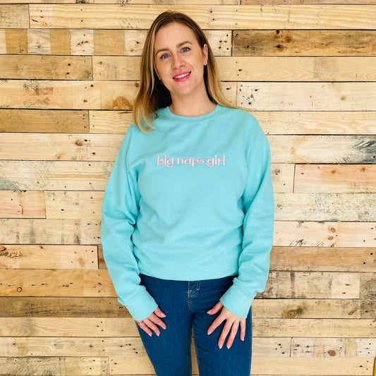 Big Naps Girl Embroidered Vegan Unisex Adult Sweatshirt