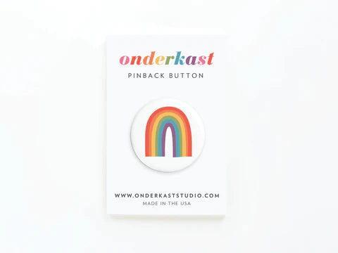Rainbow Onderkast Pinback Button