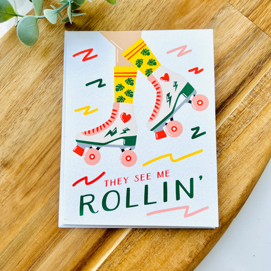 They See Me Rollin’ | Greetings Card