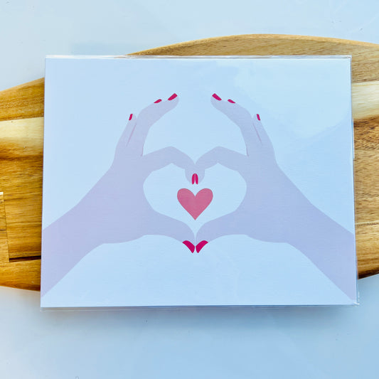 Onderkast Heart Hands Wall Art Print
