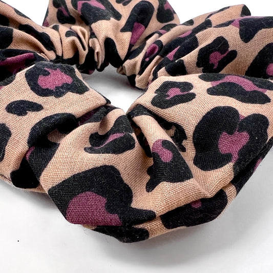 Mini Patchwork Leopard Hair Scrunchie