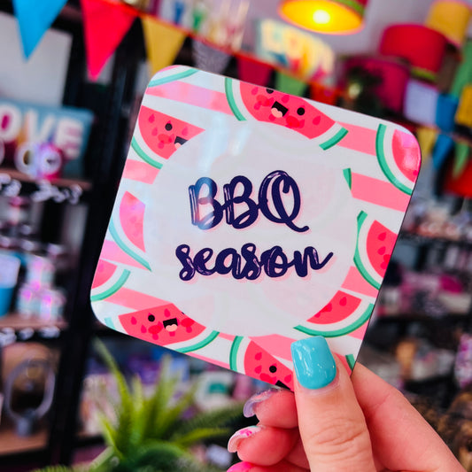 BBQ Season Watermelon Fun Fruits Coaster