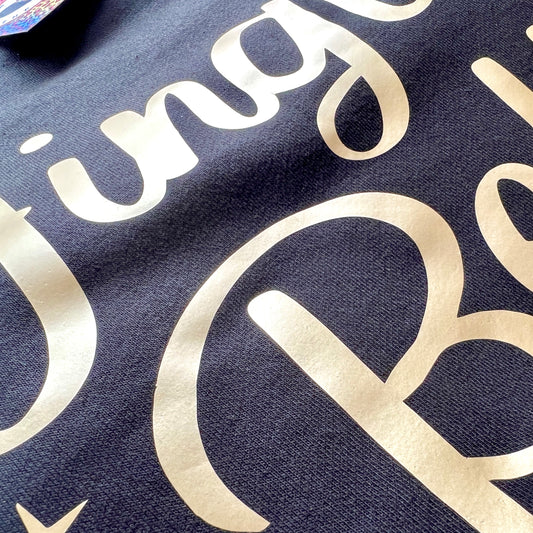 Black and Gold Jingle Bells Unisex Adult Sweatshirt