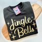 Black and Gold Jingle Bells Unisex Adult Sweatshirt