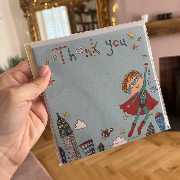 Super Hero Thank You Cards