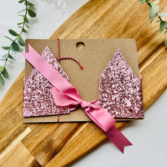 Crafty Stitch Pink Glitter 5-Point Felt Party Crown
