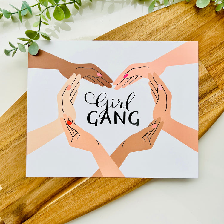Onderkast Girl Gang Hands Wall Art Print