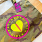 Patchwork Girls Club x House of Neon Neon Camo Canvas Shoulder Bag - Lime + Pink